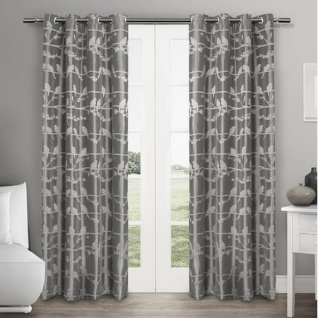Amalgamated Textiles Nature/Floral Room Darkening Grommet Curtain Panels (Set of 2)