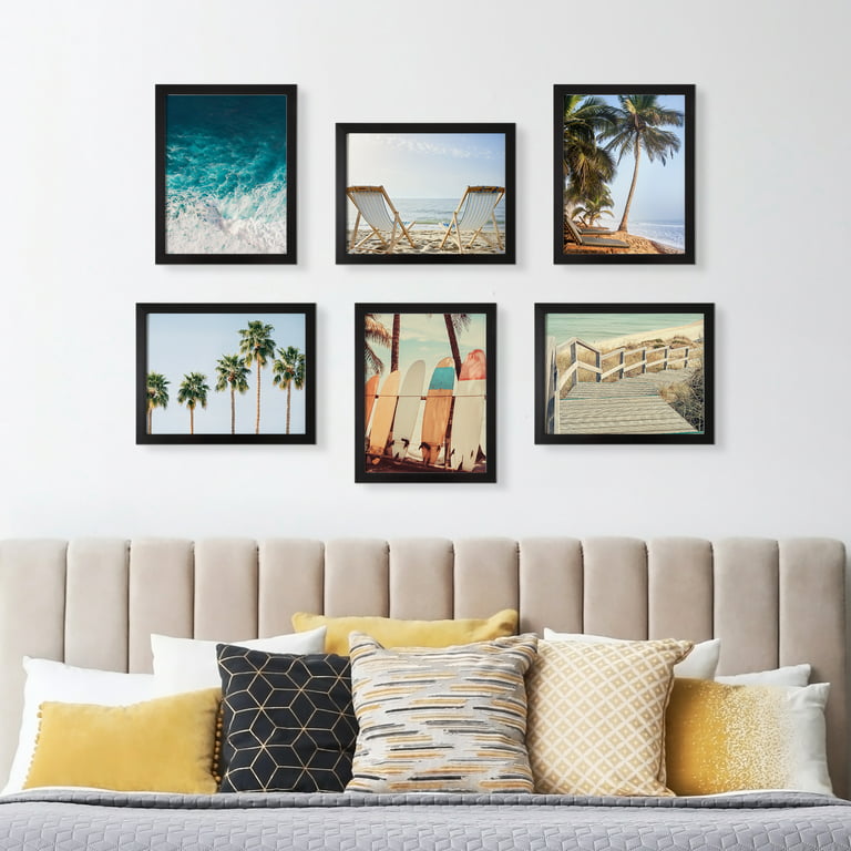 Room Essentials (Set of 6) 11 x 11 Matted to 8 x 8 Frame Set