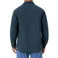 thumbnail image 3 of INSPIRAR CHIC Camisas de Trabajo Casual para Hombre de Manga Larga con Botones y Bolsillos para Pesca y Senderismo XL Azul Oscuro, 3 of 6