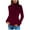 Wine, variant on VSSSJ Women Long Sleeve Cable Knit Pullover Sweaters Turtleneck Solid Color Casual Basic Fall Winter Slim Fit Jumper Sweater Tops Beige S