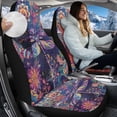 thumbnail image 2 of Uorisanigo Car Seat Cover, 2pcs High Back Vehicle Front Seat Cover, Stretchy Ethnic Floral Dragonfly Driver Seats Covers Protection Breathable Car Interior Decor for SUV Van Truck, 2 of 7