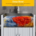 thumbnail image 4 of VINGLI 24-Inch Laundry Sink with Cabinet, Stainless Steel Utility Sink with Pull-Out Sprayer Faucet Laundry Cabinet and Drawer Combo for Laundry & Utility Room, Kitchen, Bathroom, Grey, 4 of 7