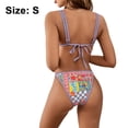 thumbnail image 2 of Trajes de baño para mujer, microbikini sexy con estampado floral, conjuntos de dos piezas, traje de baño bandeau, parte superior de baño, varios tamaños, 2 of 7
