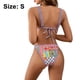 thumbnail image 2 of Trajes de baño para mujer, microbikini sexy con estampado floral, conjuntos de dos piezas, traje de baño bandeau, parte superior de baño, varios tamaños, 2 of 7