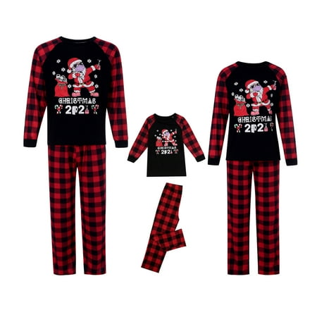 

FOCUSNORM Family Christmas Pjs Matching Sets Baby Christmas Matching Jammies for Adults and Kids Holiday Xmas Sleepwear Set