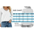 thumbnail image 6 of MOSHU Color Block T Shirts for Women V Neck Long Sleeve Womens Shirts Loose Fall Tops with Pocket, 6 of 8