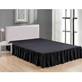 thumbnail image 2 of Sheets & Beyond Solid Microfiber 14" Bed Skirt, Full, Black, 2 of 3