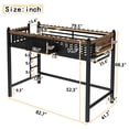 thumbnail image 4 of Bellemave Twin XL Loft Bed with Storage Basket and Bookshelf, Heavy Duty Loft Beds Frame with Clothing Rack and Safety Wavy Guardrails, Large Under-Bed Space for Bedroom (Black）, 4 of 8