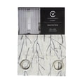 thumbnail image 2 of Ivory and Gray Single (1) Window Curtain Panel: Wide 54" x 84", Sheer, Silver Grommets, Branch Design, 2 of 2