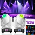 thumbnail image 1 of LED Moving Head DJ Light RGBW Strobe Light 8 pattern 8 colors Stage Beam Light for Party Disco 2 Pack, 1 of 9