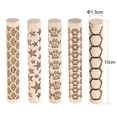 thumbnail image 2 of Uxcell 5pcs Rodillo de Madera para Arcilla 4" Rodillos de Patrones para Hornear Masa y Masa para Jugar, 2 of 6