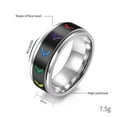 thumbnail image 2 of PAURO Men Stainless Steel Pride Ring 8mm LGBT Gay Lesbian Rainbow Wedding Promise Band Rings Silver Size 12, 2 of 3