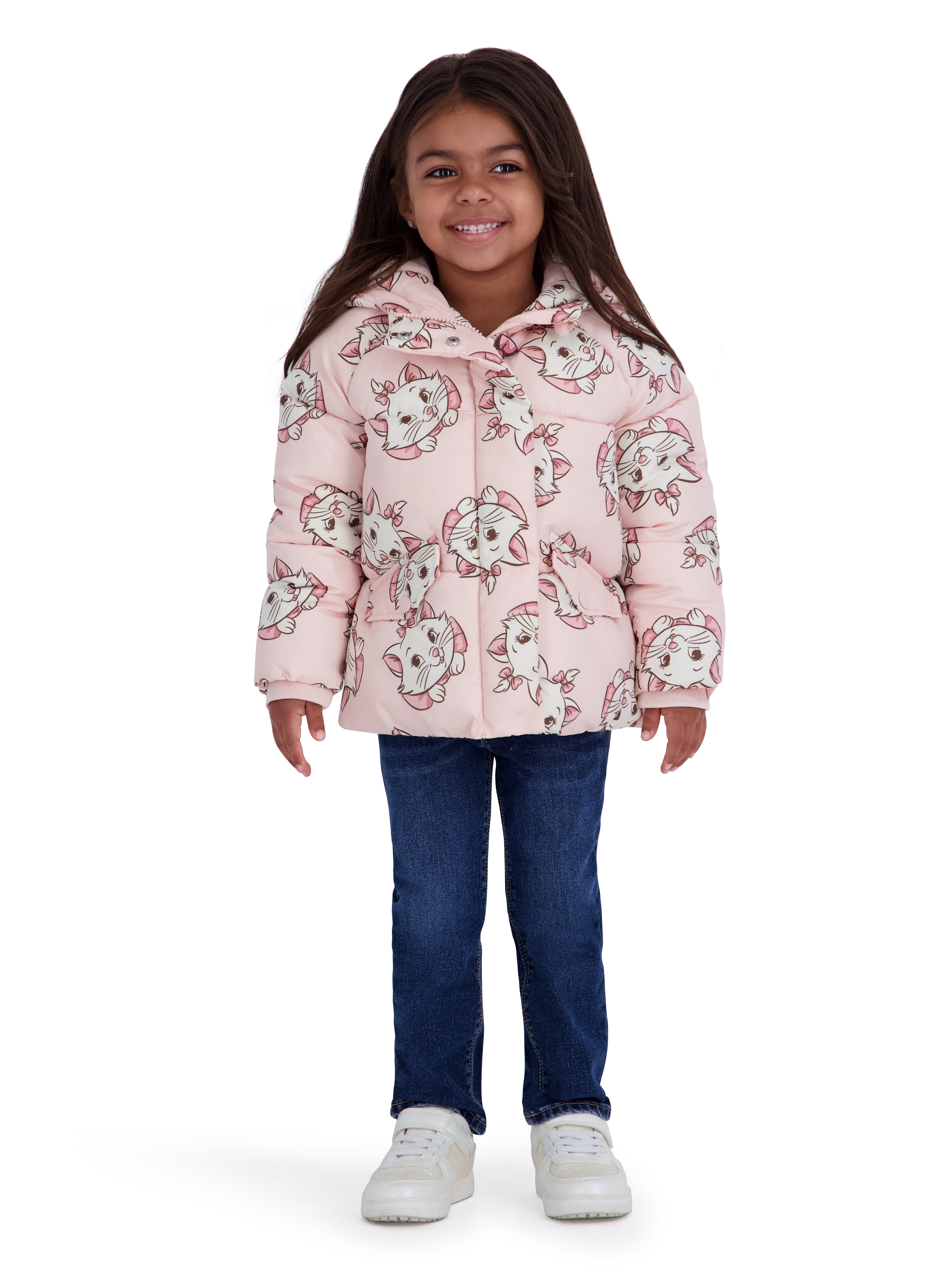 Marie The Cat Toddler Girl Puffer Jacket, Sizes 12 Months-5T