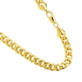 thumbnail image 4 of JewelStop 10k Semi-Solid Yellow Gold 8mm Lite Miami Cuban Curb Chain Necklace, Lobster Claw-22 inches, 4 of 6