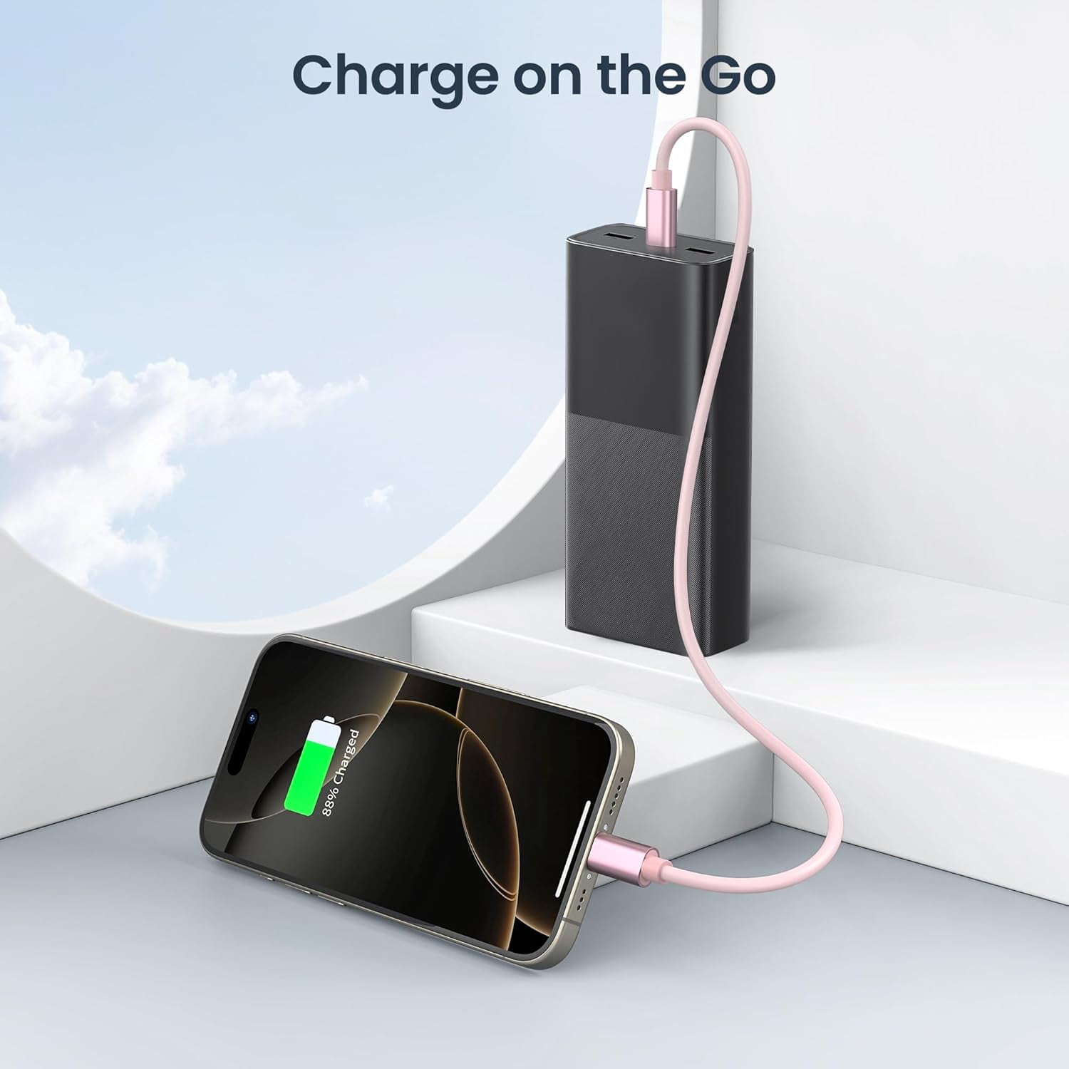 JJEAN-for iPhone 17 USB Charging Adapter Kit,Multi USBC Adaptor with 1Ft 100W Charger Cable Set,Type C to Micro USB 3.0 OTG iOS Travel Converter for iPhone 16 15 Max Pro,Samsung Galaxy S24 S23 Plus