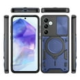 thumbnail image 6 of Venoro Case with Screen Protector for Samsung Galaxy A55 5G Phone Cover with Car Magnetic Mount Stand and Slide Camera Lens Cover, Blue, 6 of 15