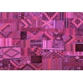 thumbnail image 1 of Ahgly Company Indoor Rectangle Patchwork Purple Transitional Area Rugs, 7' x 10', 1 of 4