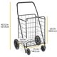 thumbnail image 3 of Carrito de compras Deluxe Rolling Utility, negro, 3 of 3