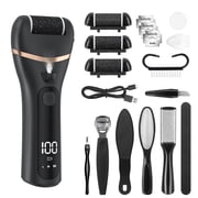 GPED Electric Callus Remover, 18 in 1 Foot Callus Remover Kit W/ 3 Speed, 3 Roller Heads Waterproof Pedicure Tools for Feet, Rechargeable Foot Scrubber for Crack Dead Skin,Professional Foot File