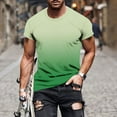thumbnail image 2 of Ashirexll Mens T-shirts, Big and Tall Shirts for Men, Summer Shirts Plus Size Fashion Gradient Color Round Neck Fitness Sports T-Shirt Casual Tops, 2 of 5