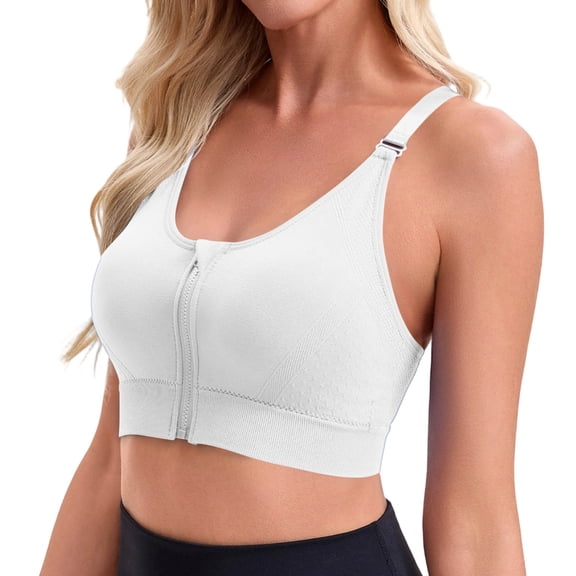 Sports Bras for Women HIigh Support, Criss-Cross Back Padded Strappy High Impact Sports Bras for Women White Free Size