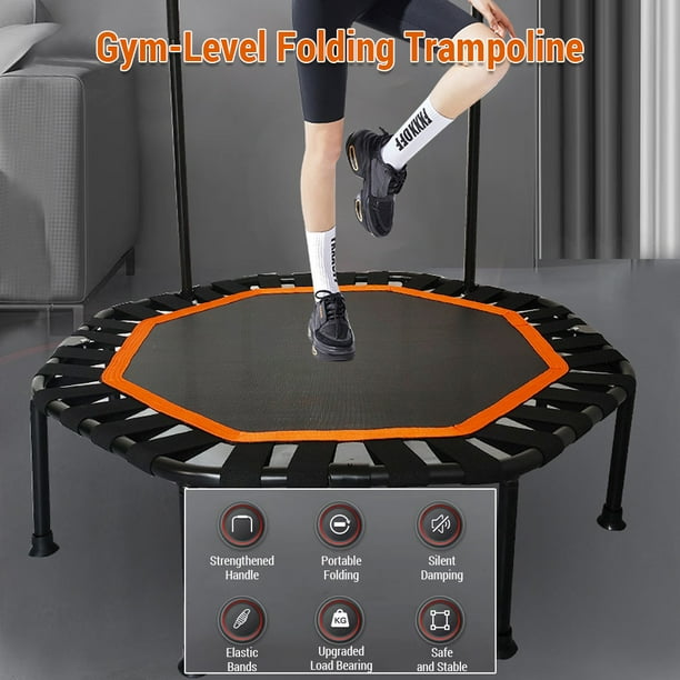 trampoline Max Load 42 Max Handles Indoor Silent Stable Max Heavy Duty With Handle And Heavy Load 660lbs Rebounder With Silent And 42 In Fitness 42 in