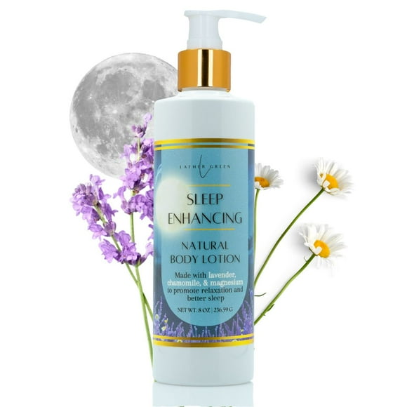 Sleep Enhancing Natural Body Lotion - Hydrating & Relaxing - 8 oz by LatherGreen