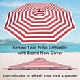 thumbnail image 2 of Yescom Auvent de Remplacement pour Parasol de Patio 9 Pi Couverture Pare-Soleil de Table de Marché Extérieur, 2 of 11