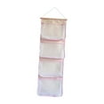 thumbnail image 2 of kowaku over Door Organizer Stuffed Animal Storage,Mesh Hammock Bag, Accessory Holder,Hanging Storage Net for Doll Shoes Bathroom pink, 2 of 9