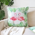 thumbnail image 5 of LR Home Panama Performance Poly Filled Pillow in Pink/Green, 20" x 20", 5 of 6