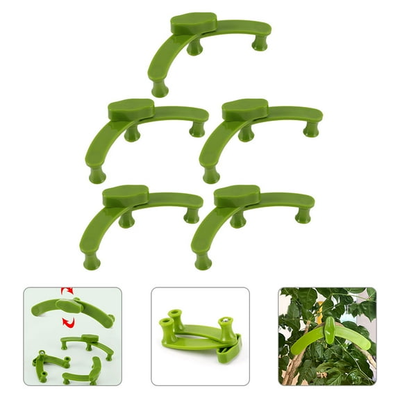 FOMIYES Durable Plastic Plant Training Clips for Fixing Branches Green 6Pcs Adjustable