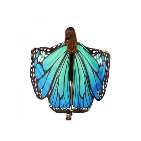 MarinaVida Butterfly Wings Fairy Costume Adult Outdoor Nymph Shawl Scarf Fancy Dress