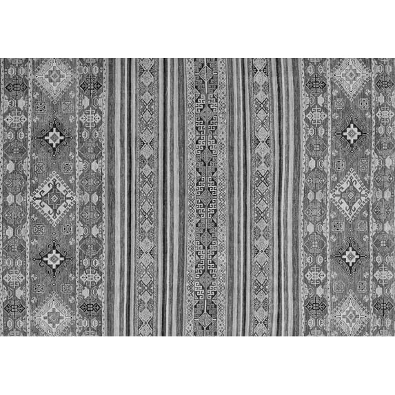 Ahgly Company Indoor Rectangle Abstract Gray Modern Area Rugs, 7' x 10'