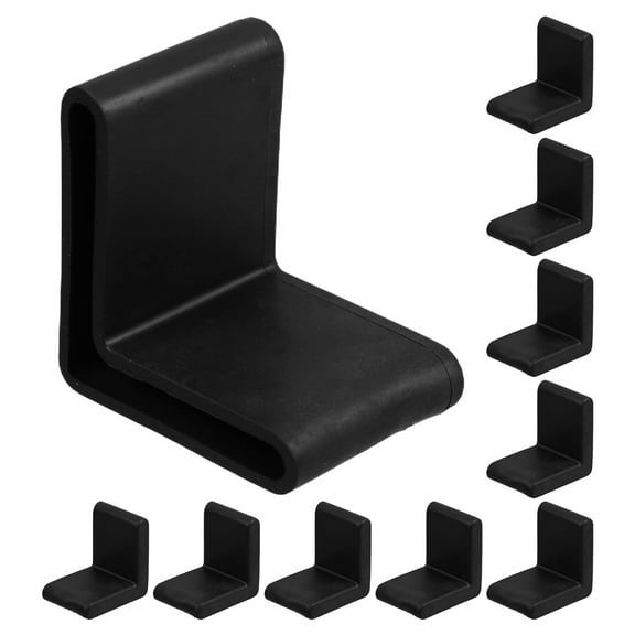 BEADCEST Angle Iron Caps Black PVC Shelf Rack General Users 20Pcs