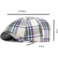 thumbnail image 2 of CoCopeaunts Newsboy Cap Spring Summer Cotton Artist Painter Beret Hat Plaid Ivy Cap Flat Beret Cap Newsboy Hats for Women, 2 of 8