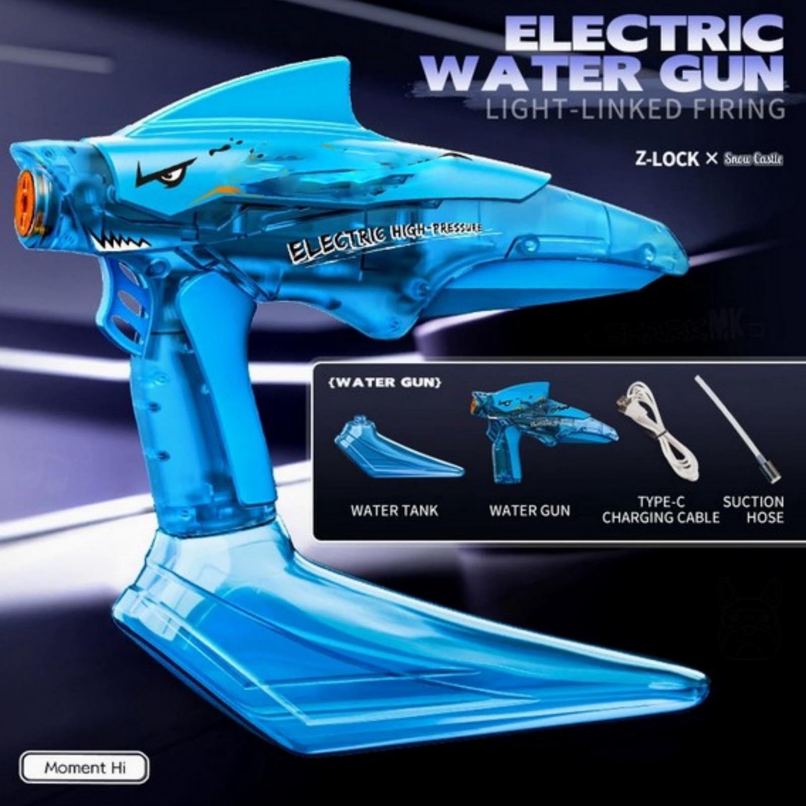 Automatic Rechargeable Water Gun, Electric High Pressure Water Blaster With Long Range Shooting And Fast Fill Design for Pool Beach Summer Outdoor Water Fight Party Fun Game Toy Water Battle Use