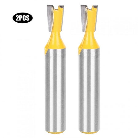 

2PCS 8mm x 1/4 Inch Carbide Tipped Small Dovetail Bit for Woodworking Slotting Drilling and Milling