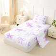 thumbnail image 2 of Erosebridal Girls Bowtie Gifts Twin Sheet Sets,Purple Bowknot Kids Bedding 3-Piece, 2 of 6