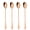 Rose gold, variant on 4pcs Long-handled ice tea spoon, cocktail stir spoons, stainless steel coffee spoons(Oval spoon head)golden19.5*3cm