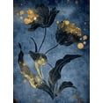 thumbnail image 2 of Grey, Jace 15x18 Gold Ornate Wood Framed with Double Matting Museum Art Print Titled - Gold Hint Floral Mate, 2 of 4