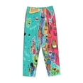 thumbnail image 6 of Uemuo Cartoon Map Of Europe Pattern Women's Wide Leg Palazzo Lounge Pants with Pockets Light Weight Loose Comfy Casual Pajama Pants-Small, 6 of 9