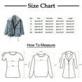 thumbnail image 3 of WEIYLL Womens Fleece Jackets Solid Color Lapel Collar Long Sleeve Plus Size Denim Zipper Blue Cold Weather Tops Size L, 3 of 8