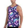 thumbnail image 2 of Rateoe crystal Skull mushroom Pattern Sleeveless Gym Shirt Muscle Tee Breathable Workout Shirt Slim-Fit Tank Quick Dry Fit Muscle Tank Top Bodybuilding Sleeveless T Shirt-Medium, 2 of 7