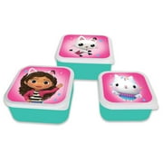 Gabby's Dollhouse 3 Piece Square Lunch box Set