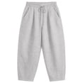 thumbnail image 4 of XIAONU Drawstring Elastic Waist Pants for Women Casual Loose Fit Barrel Leg Everyday Cropped Trousers, 4 of 4