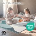 thumbnail image 4 of ODIKA 4'x6' Machine Washable Non-Slip Area Rug, Textured Wave Design Floor Covering High Traffic Rug, Teal, 260342, 4 of 7