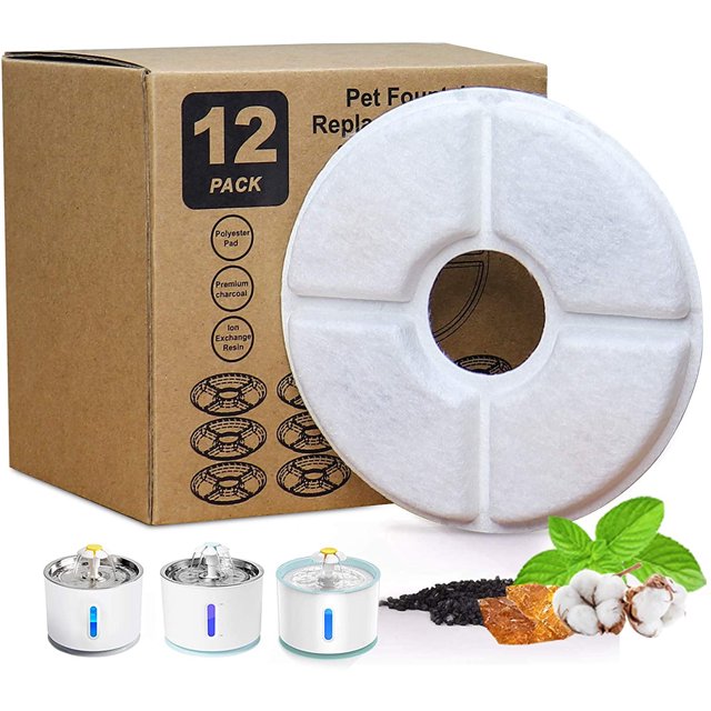 OYES Cat Fountain Filter Replacement 12Pack Algodon Activado OYES OYES