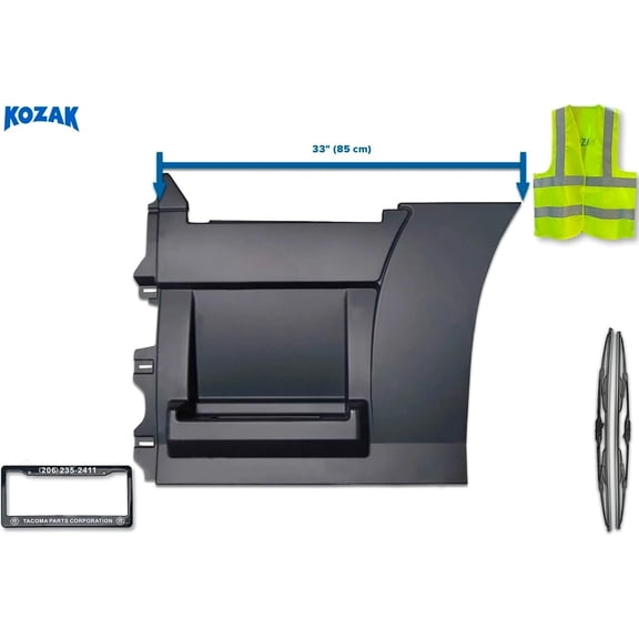 KOZAK Rear Step Side Fairing Panel Left Driver Side 33" (85 cm) Compatible with Volvo VNL 2004-2017