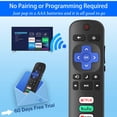 thumbnail image 3 of Paquete de 2 controles remotos de repuesto para Roku TV, compatibles con TCL/Hisense/Sharp/Philips/Onn/Element Roku TV (no para Roku Stick, Box o altavoz), 3 of 5