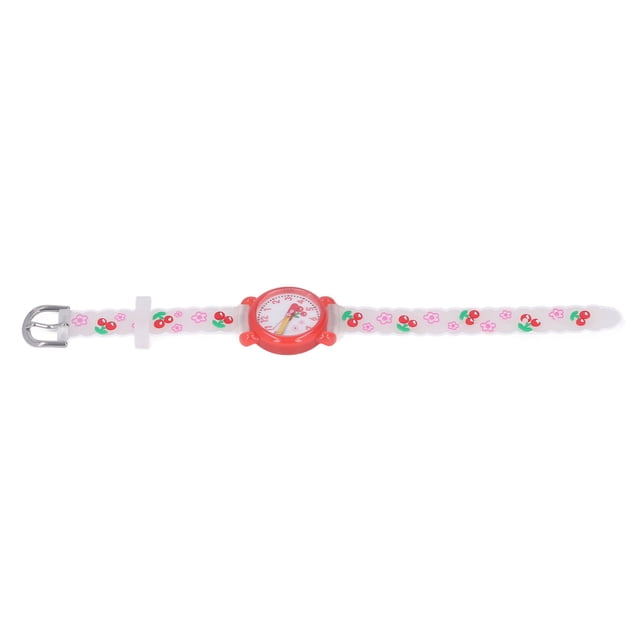 Children Watch, Bright Color Portable Birthday Gift Adjustable Cute Cartoon Watch Professional For Kid Aged 3 To 8 For Outdoor Activities White